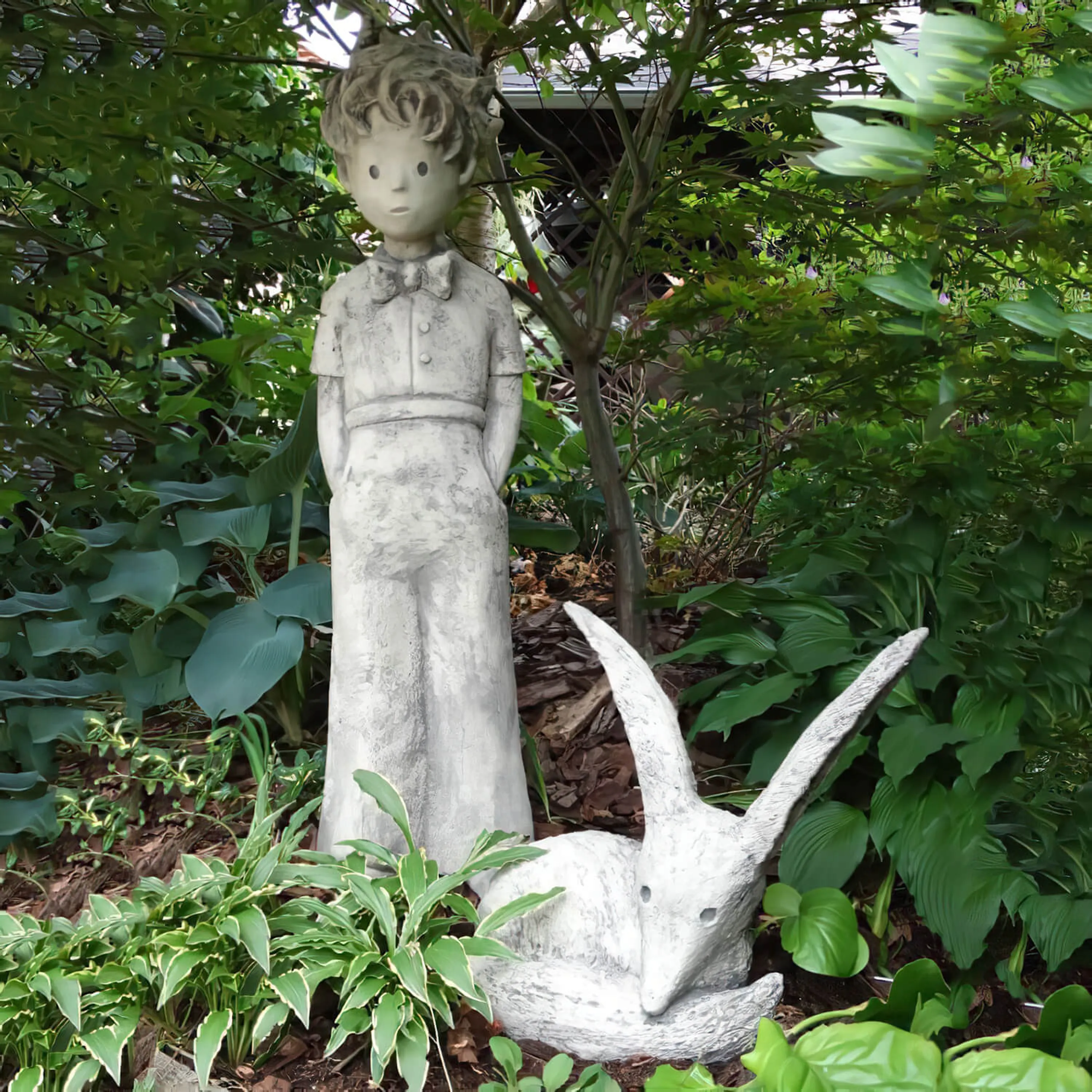 Statue jardin Renard - Le Petit Prince - deco exterieur