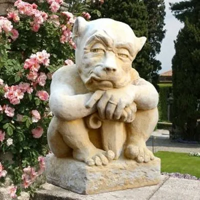 Décoration de Jardin En Forme de Champignon Fabriquée avec Une Statue  Mignonne pour L'extérieur et L'intérieur 2 têtes